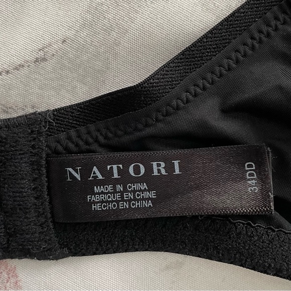 Natori black Body Double with Lace Full Fit bra, size 34DD boho support comfort - Picture 2 of 12